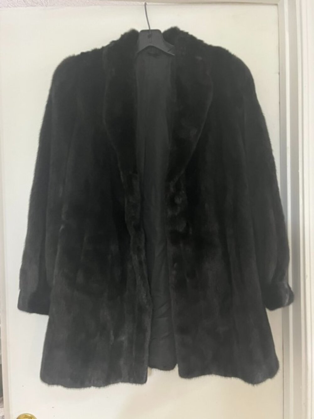 Genuine Mink Fur Coat - Dark Brown